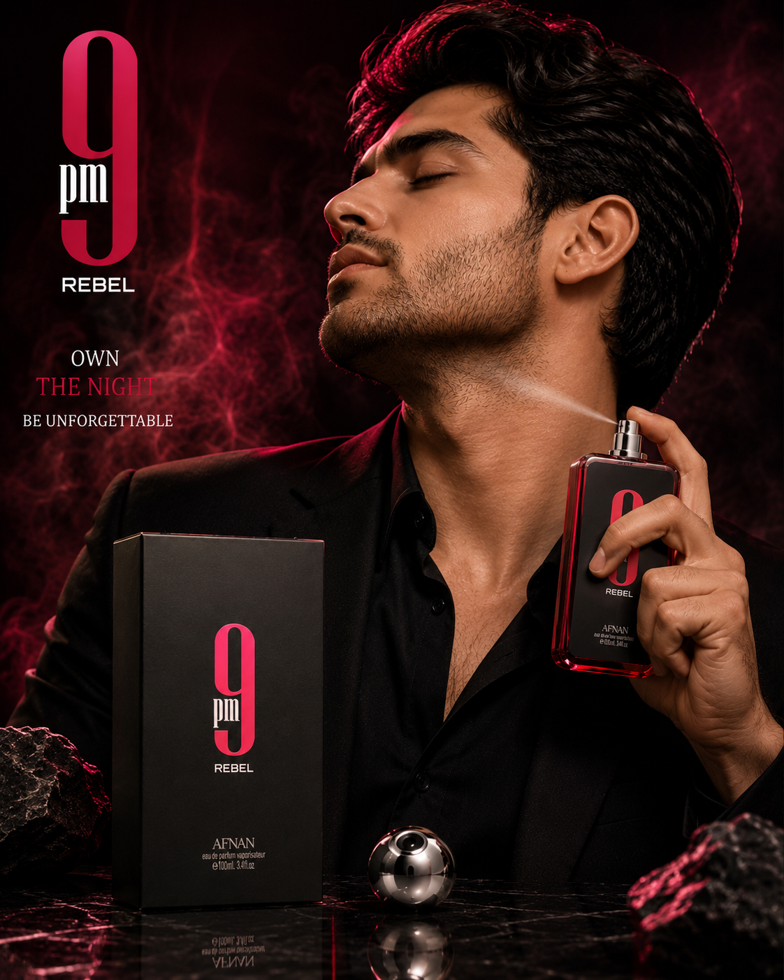 Afnan 9pm Rebel Eau de Parfum Spray 3.4 fl oz - Best Buyerz