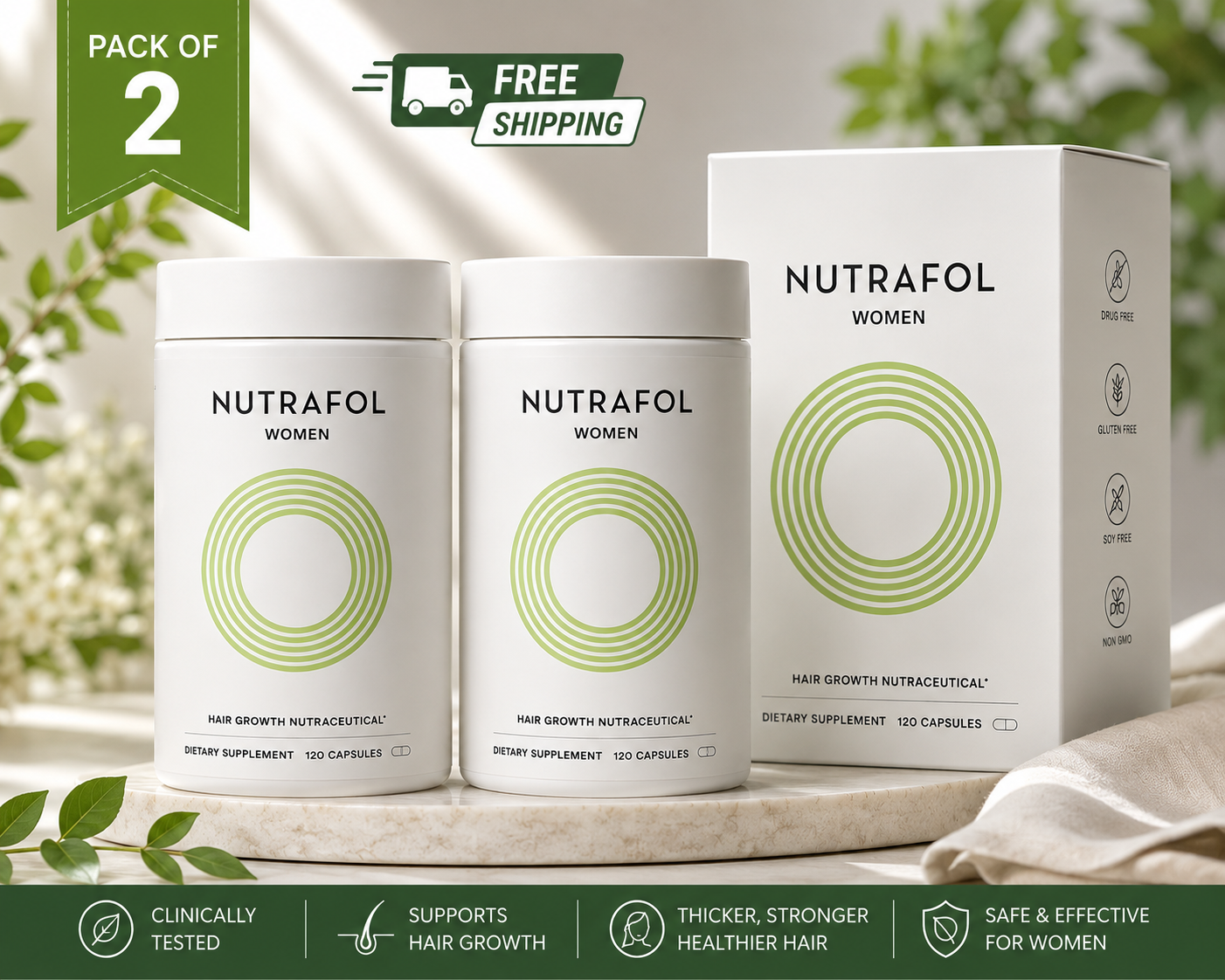 Nutrafol Women Hair Growth Supplements 18–44 – 1 Month Supply