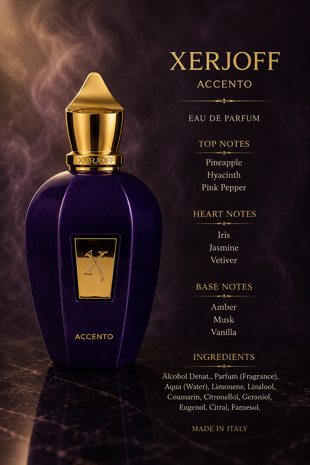 Xerjoff Accento Eau de Parfum Spray 3.4 oz / 100 mL – Unisex