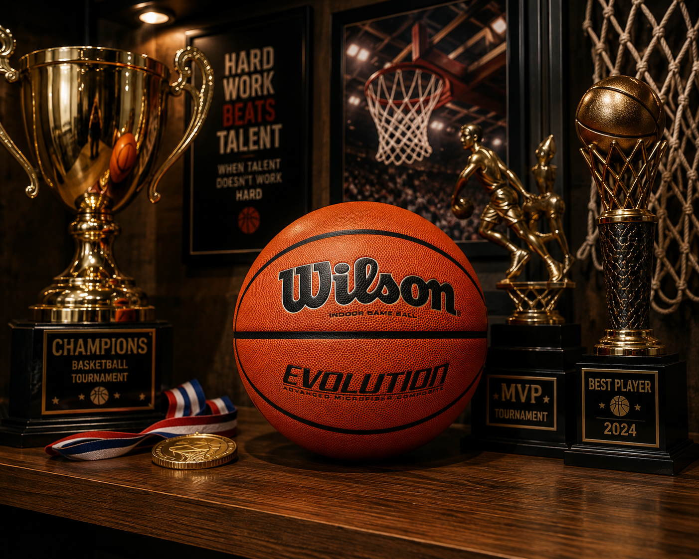 Wilson Men's Evolution Game Basketball 29.5" – Official Size & Weight
