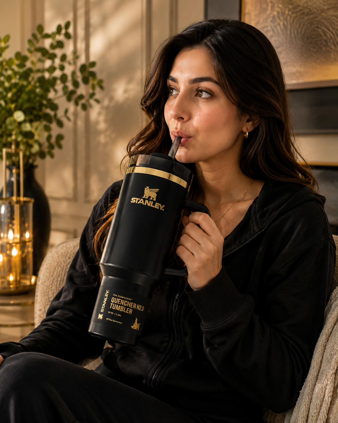 Stanley Adventure Quencher H2.0 Insulated Stainless Steel Tumbler – Black, 40 oz