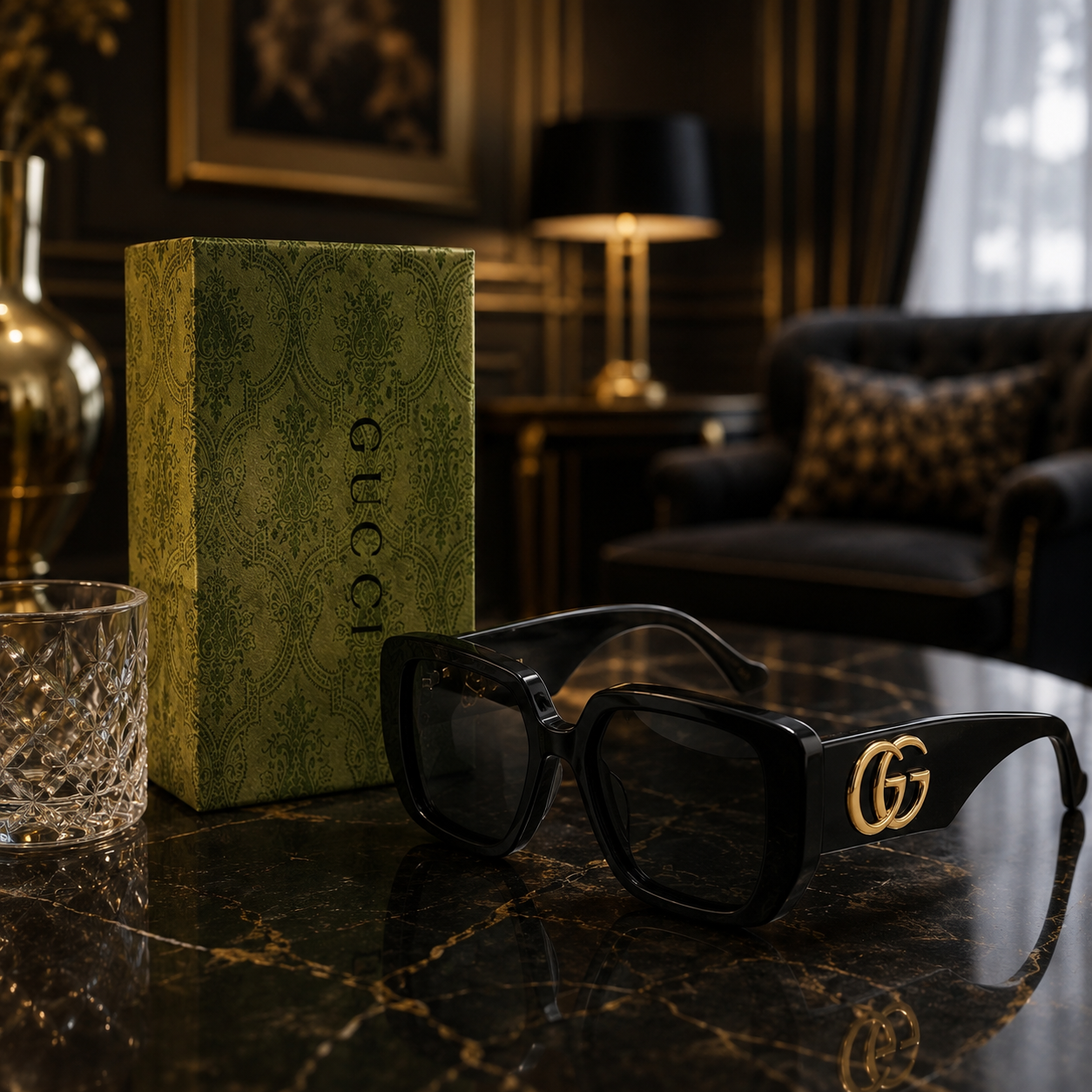 Louis Vuitton WAIMEA Monogram Black Gray Men's Sunglasses