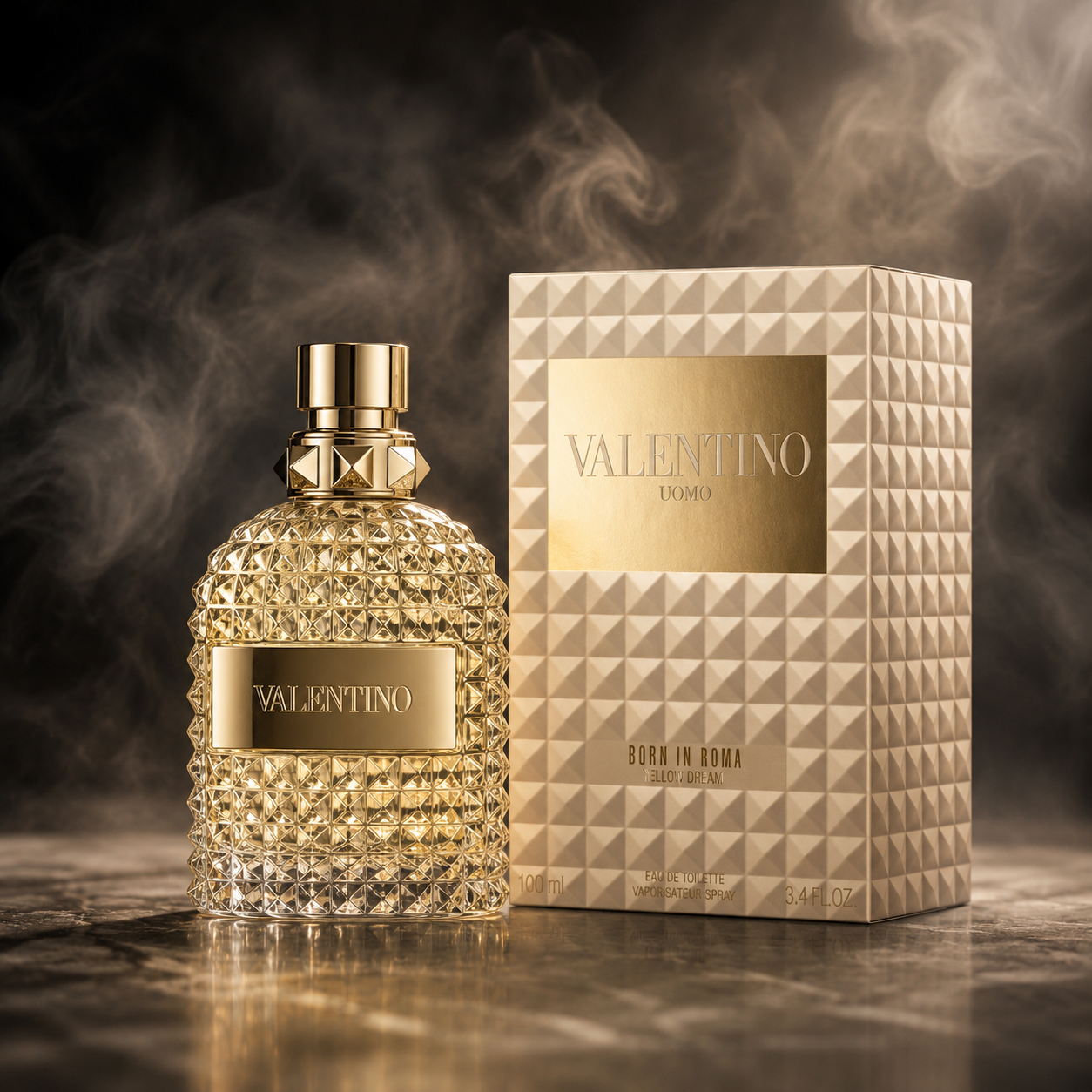Valentino Uomo Born in Roma the Gold Eau de Toilette 3.4 oz (100ml)