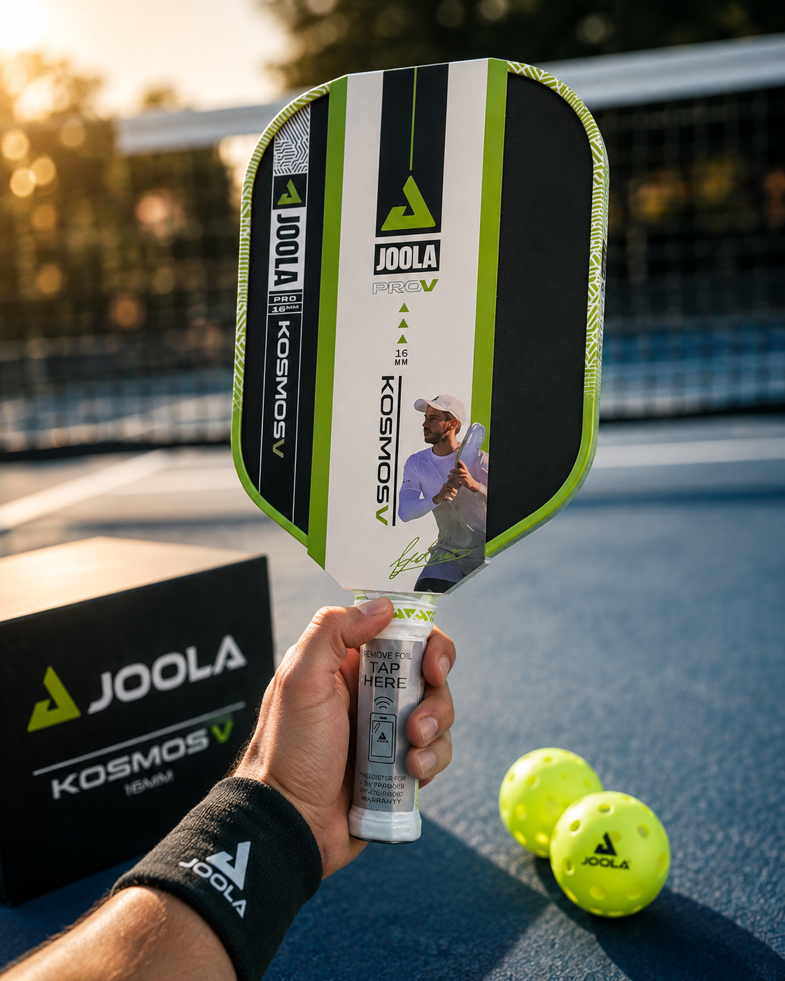 JOOLA Pro V Pickleball Paddle 16mm Raw Carbon Fiber Textured Surface Kosmos - Best Buyerz