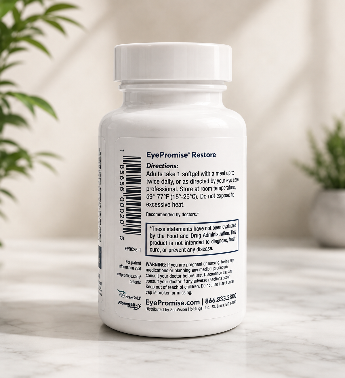 2 Pack EyePromise Restore Eye Supplement – 60 Softgels Each, Macular Health Formula