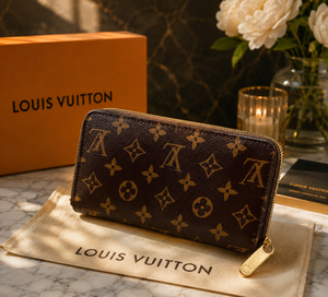 Authentic LOUIS VUITTON Monogram Portefeuille Brazza Long Wallet W/Box