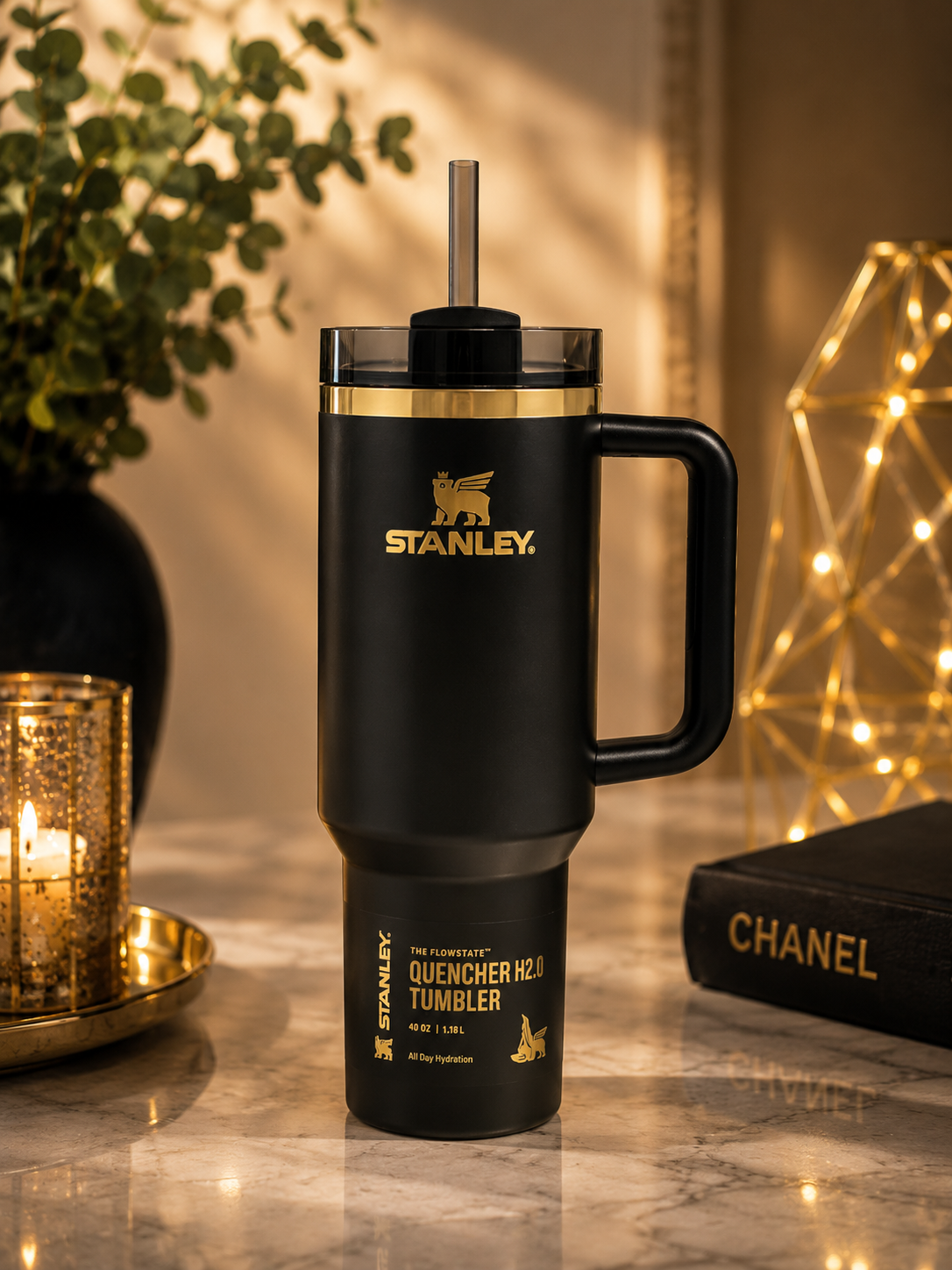 Stanley Adventure Quencher H2.0 Insulated Stainless Steel Tumbler – Black, 40 oz