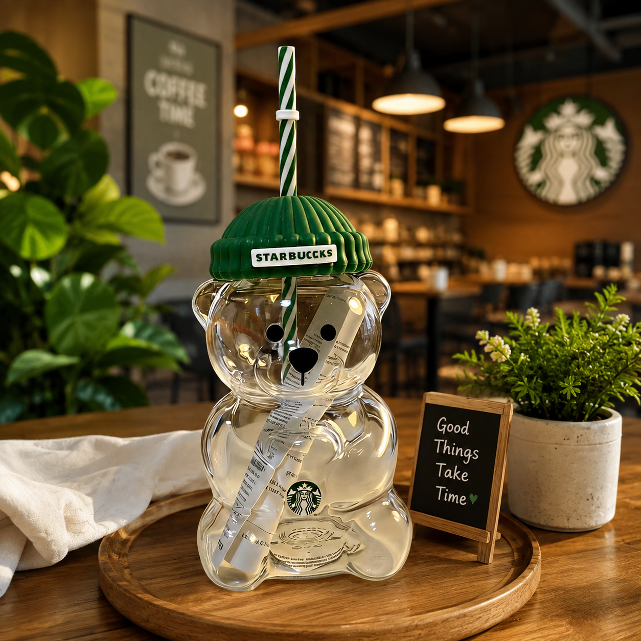 Starbcks Bearista Limited Edition Bear Glass Cold Cup - Best Buyerz