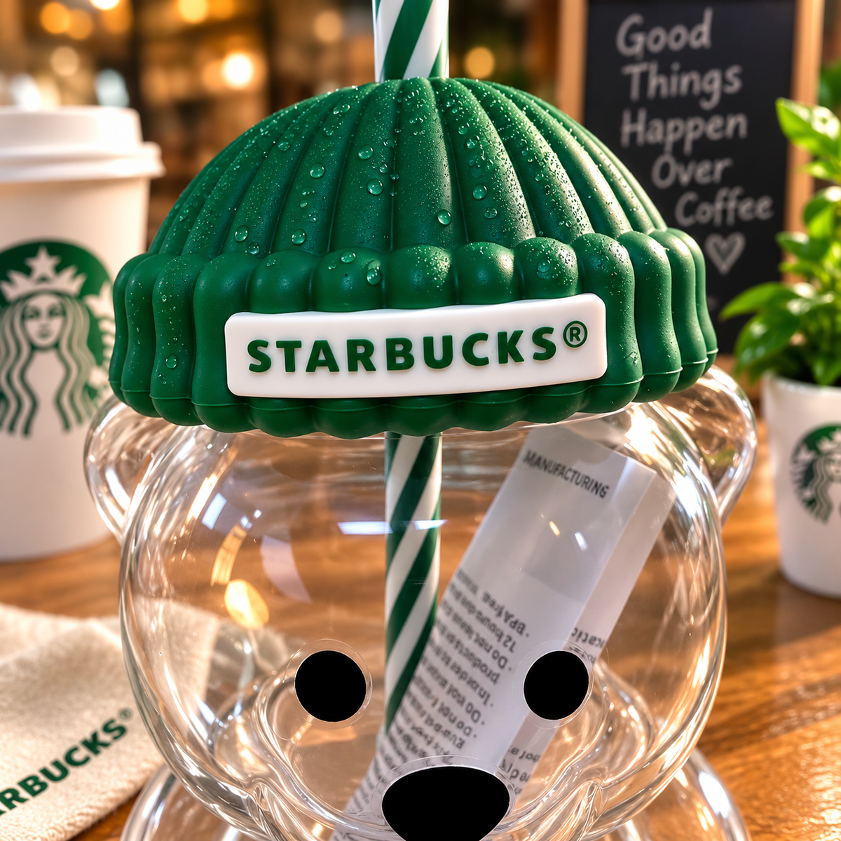 Starbcks Bearista Limited Edition Bear Glass Cold Cup - Best Buyerz