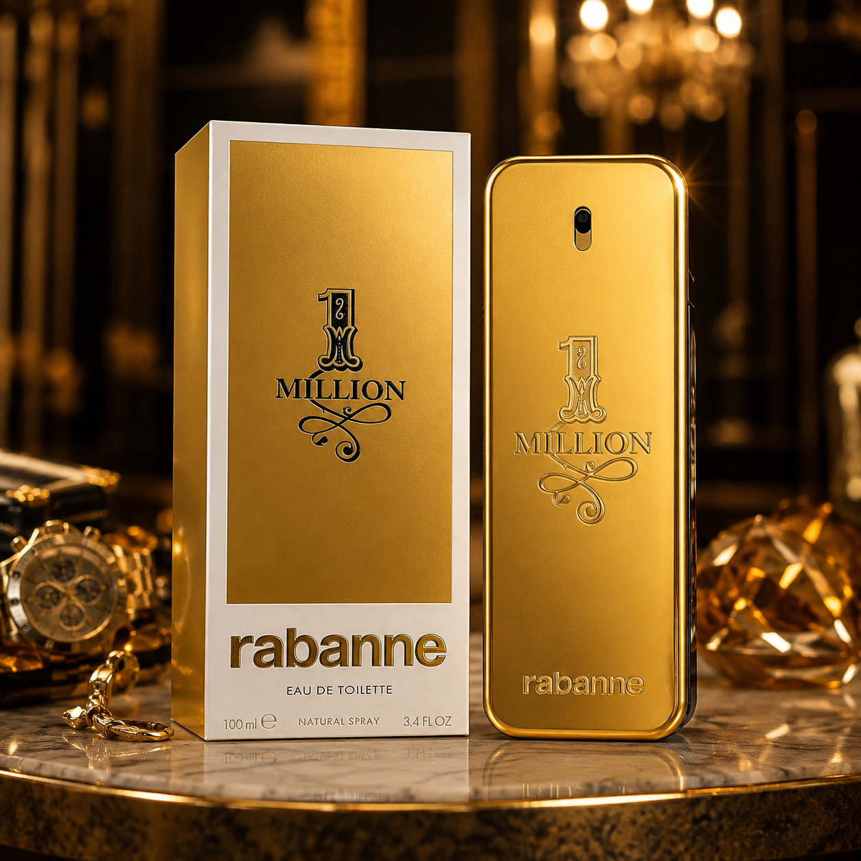 Rabanne 1 Million Eau de Toilette – Luxury Long-Lasting Men's Fragrance (100ml)