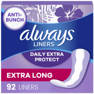 Always Daily Extra Protect Panty Liners Extra Long Length Unscented 92 Count