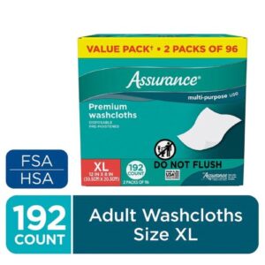 Assurance Premium XL Washcloths for Adults